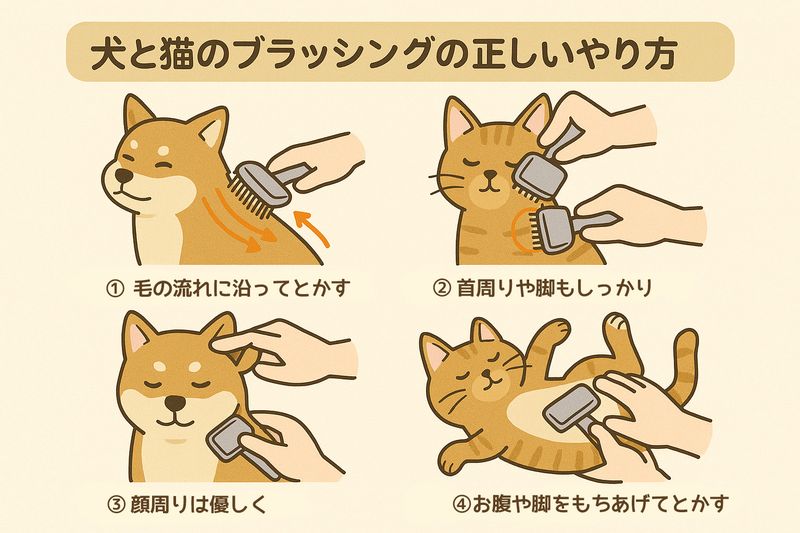 犬と猫のブラッシングの正しいやり方