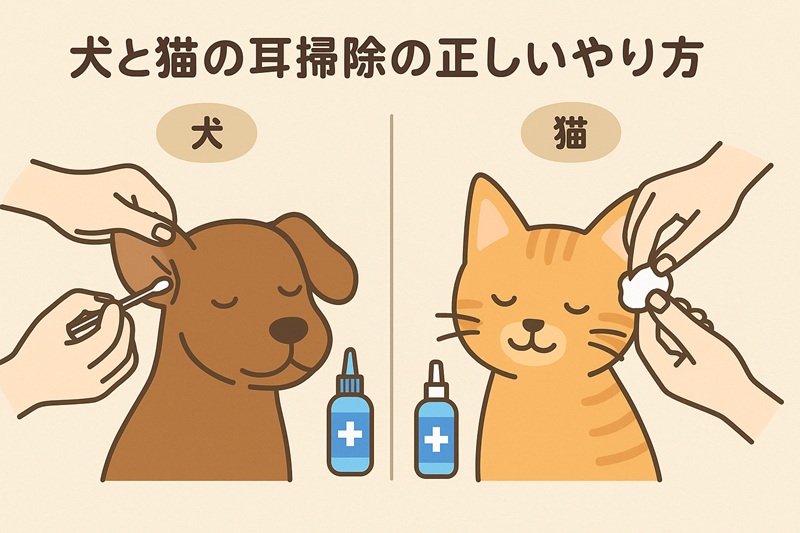 犬・猫の耳掃除のやり方