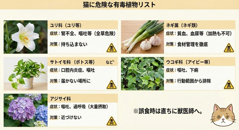 猫にとって有毒な植物