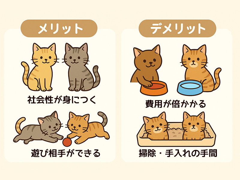 猫の多頭飼いのメリット・デメリット