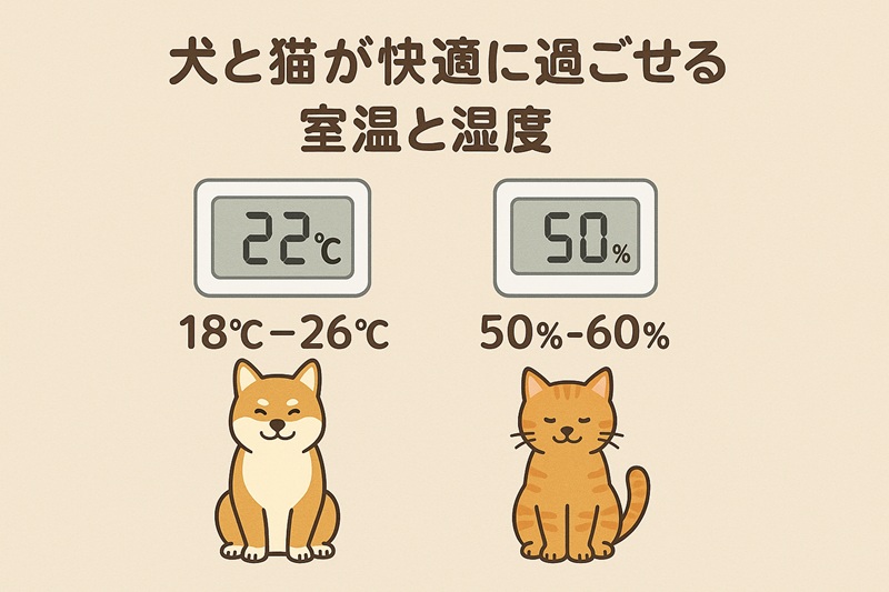 犬や猫が快適に過ごせる室温と湿度