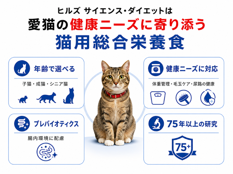 ヒルズ サイエンス・ダイエットは愛猫の健康ニーズに寄り添う猫用総合栄養食