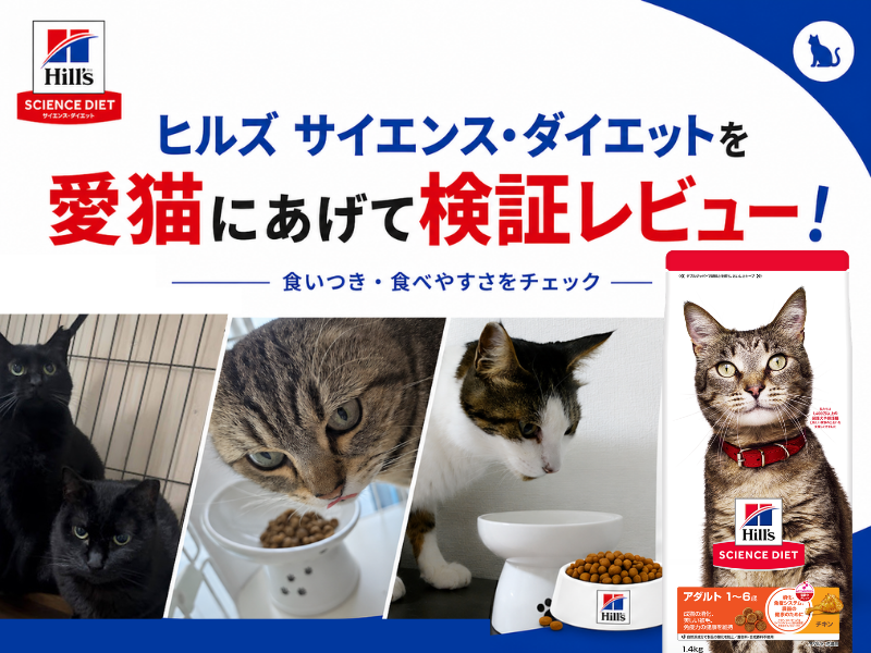 ヒルズ サイエンス・ダイエットを愛猫にあげて検証レビュー!