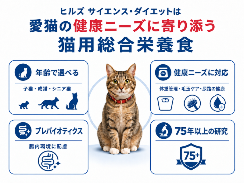 ヒルズ サイエンス・ダイエットは愛猫の健康ニーズに寄り添う猫用総合栄養食
