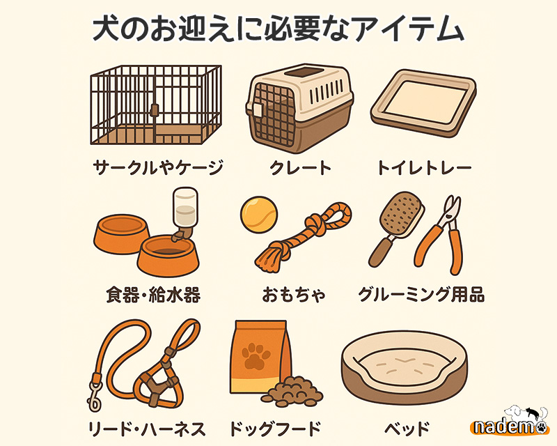 犬のお迎えに必要なアイテム